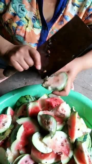 喂牛吃的瓜,喂牛瓜果的田园生活画卷